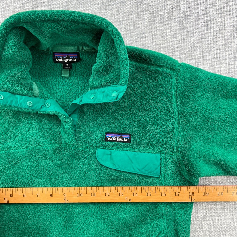 Patagonia Re-Tool Snap-T Pullover Womens M Green Fleece Jacket Polartec Gorpcore - Picture 6 of 11
